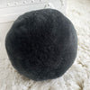 Genuine Australian Merino Short Sheepskin Ball Cushion Bauble - Steel
