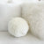 Genuine Australian Merino Short Sheepskin Ball Cushion Bauble - Ivory
