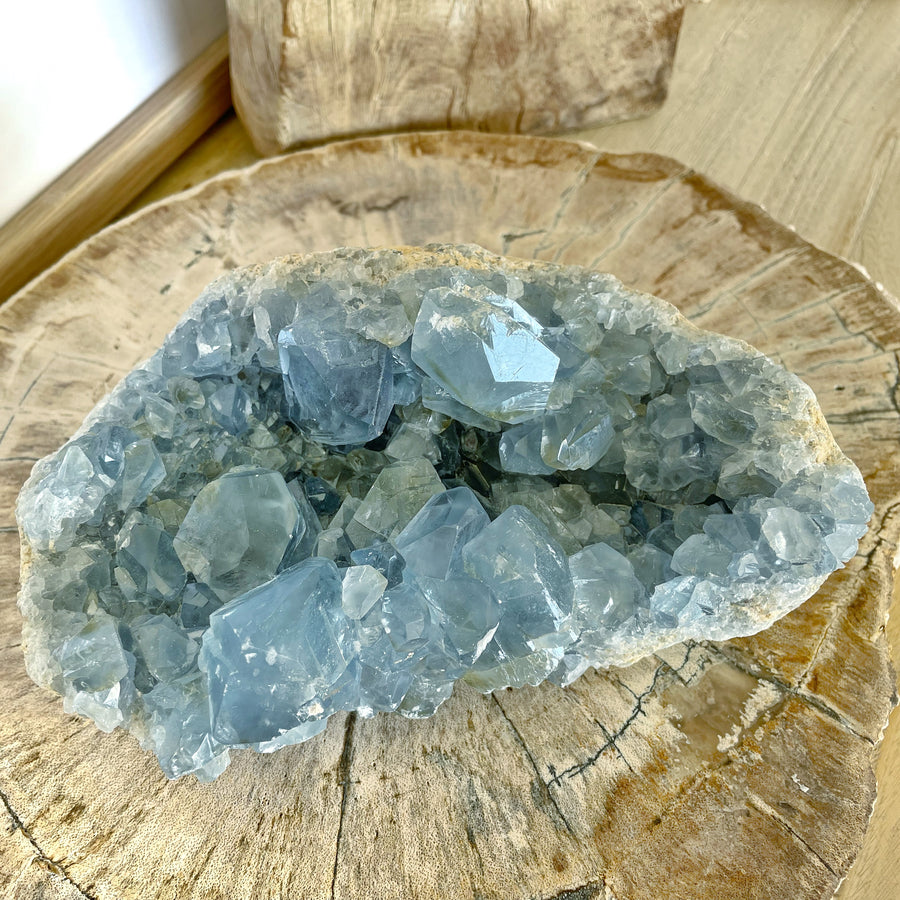 Celestite Crystal Cluster Geode VI